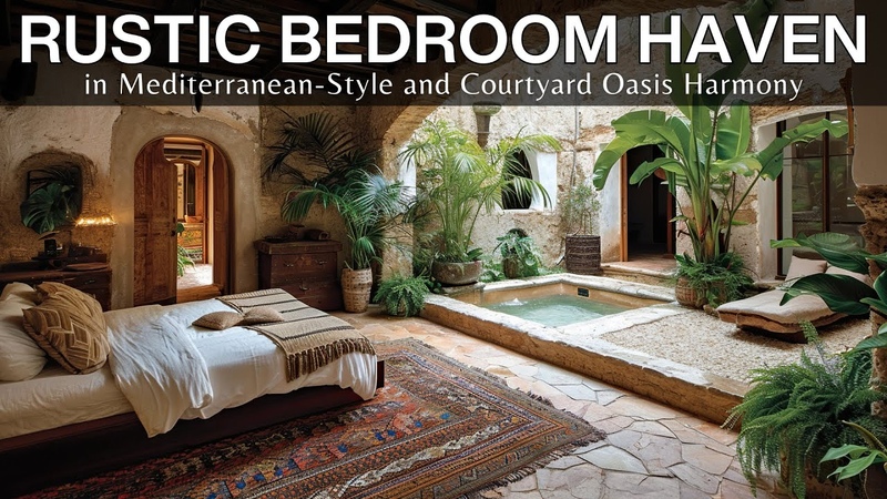 A Guide to Transform Your Bedroom into a Rustic Mediterranean Style Haven with a Courtyard