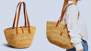 Step By Step  Crochet Pattern For a YSL Raffia Summer Bag.