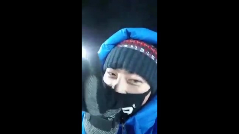 170113 Taecyeons Periscope: Ночная лыжня Тэкен