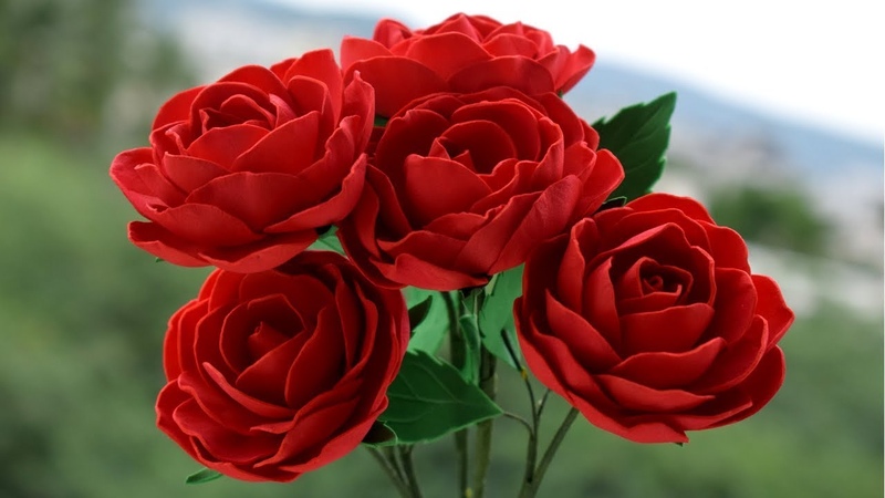 How To Make A Flower With Paper : Foam Sheet Rose