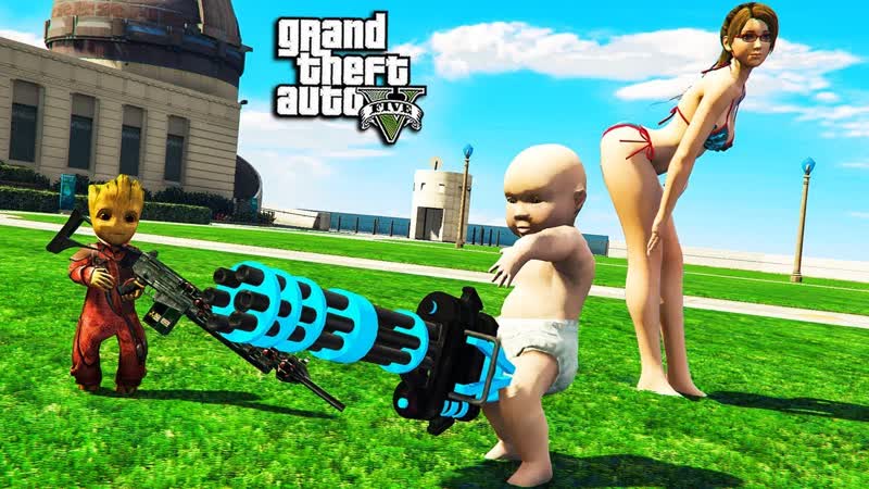ИГРА ЗА РЕБЁНКА МАЙКЛА И РЕАЛЬНАЯ ЖИЗНЬ В ГТА 5 МОДЫ BABY ОБЗОР