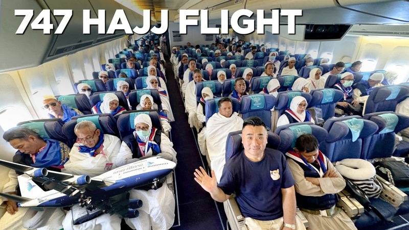 Inside a Hajj Flight Garuda Indonesia Special B747