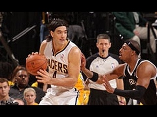 Luis Scola Throws the Hail Mary Pass for the Paul George Dunk