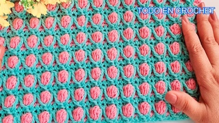 PUNTO A CROCHET EN 3D PARA MANTAS DE BEBE | CROCHET BLANKET