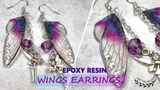 ~JustHandmade~ How to make epoxy resin fairy / dragonfly wings - earrings - tutorial / DIY