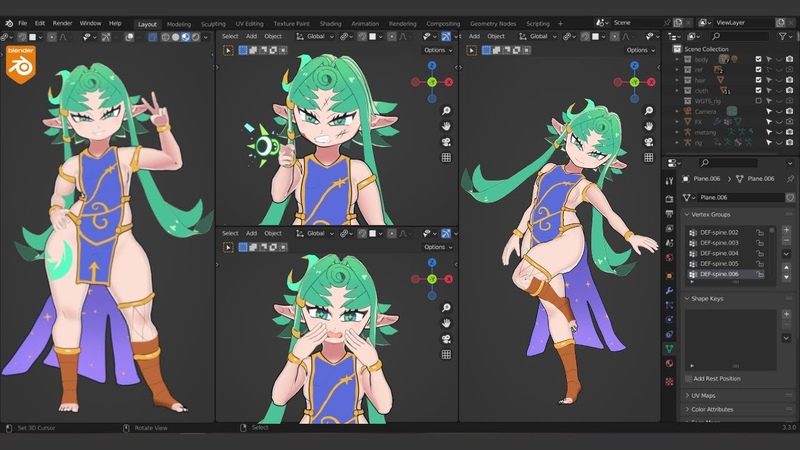 How to make 3d Anime girl in Blender 3. 3