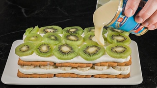 New dessert in 10 minutes! The tastiest cake I've ever made! No bake!