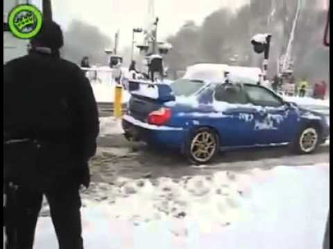 SUBARU IMPREZA WRX STI PULLS TRUCK OUT OF