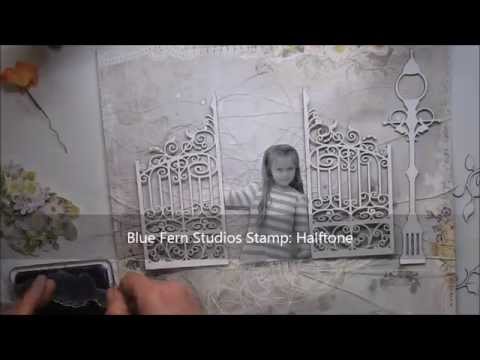 Secret Garden step by step scrapbooking page for Blue Fern