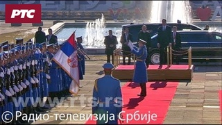 Doek Vladimir Putina ispred Palate Srbija
