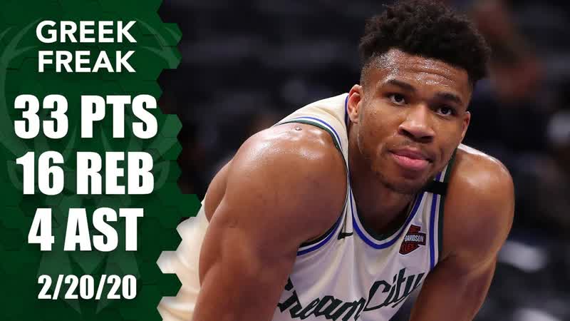 Giannis Antetokounmpo scores 33 point double double in Bucks vs. Pistons, 2019 20 NBA