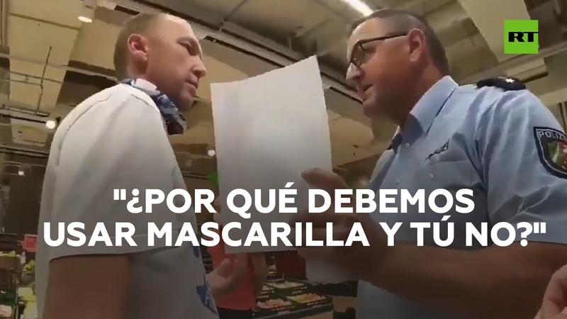 Un policía ataca a un hombre por no llevar máscara en el