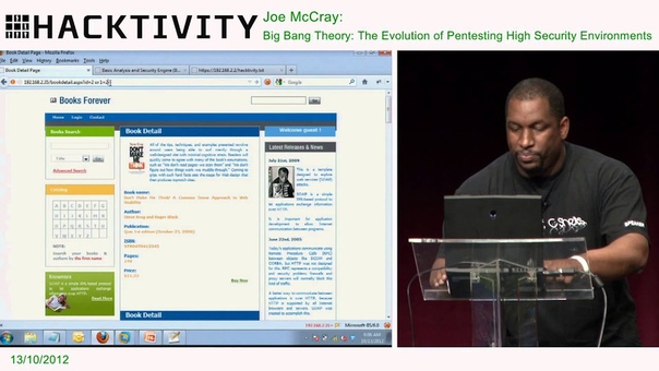Hacktivity 2012 Joe Mc Cray Big Bang Theory Pentesting high security
