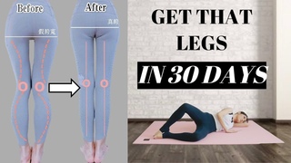 Longer & More Straight Legs in 30 Days | 8 Best Exercises to fix false wide hip, 5 mins!Eng Sub