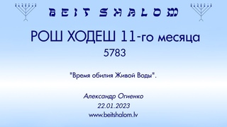 РОШ ХОДЕШ (11) ВРЕМЯ ОБИЛИЯ ЖИВОЙ ВОДЫ А.Огиенко ()