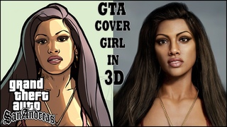 3D Model of GTA San Andreas Cover Girl (Real Time) - Next Gen Graphics