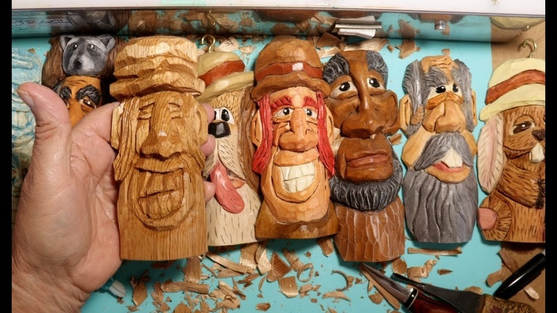 WOODCARVING FACE CARVING ON