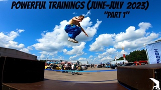 Powerful trainings (June-July 2023)Part 1Сальто на Эльбрусе.Мощный паркур. Опасный паркур.
