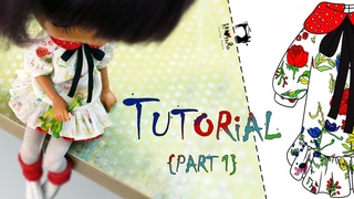 Peter Pan Collar Dress - Tutorial for Blythe doll PART 1