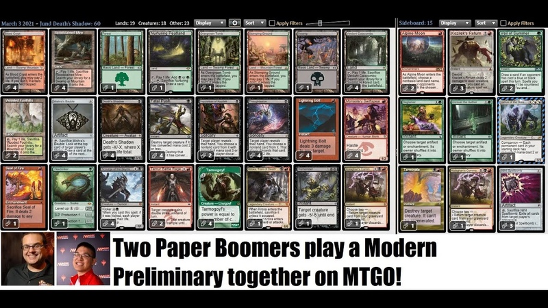 Modern Hanging out with Andrew Shrout playing a Preliminary with Jund Deaths
