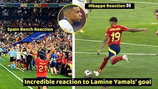 Incredible reaction to Lamine Yamal’s goal Spain Vs France 2-1