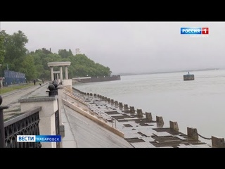Покрытие нижнего яруса хабаровской набережной разрушено
