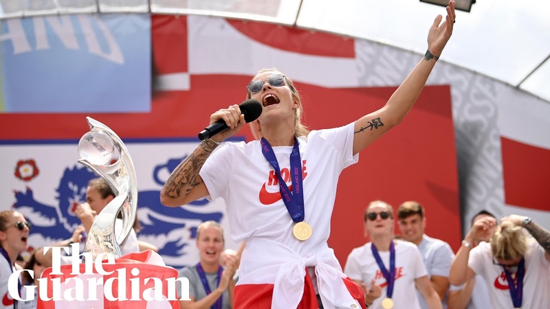 Rachel Daly entertains England fans with rendition of River Deep Mountain