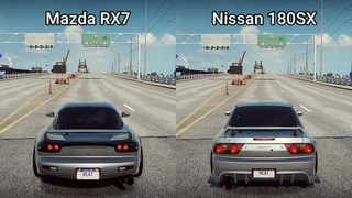 NFS Heat: Mazda RX7 Spirit R vs Nissan 180SX Type X - Drag Race