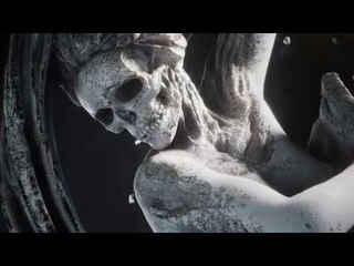 Stone statue of the skull by unreal engine test