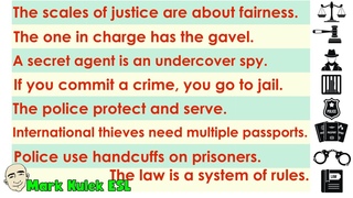 The Law - match sentence with its picture (#8) | Reading Practice - Mark Kulek ESL