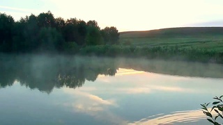 Звуки природы.Озеро.Испарение воды.Пение птиц.Рассвет