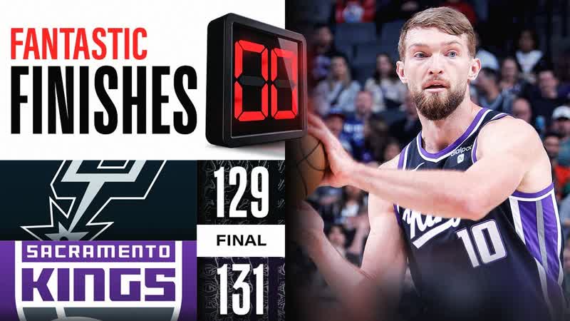 Final 5:03 CRAZY ENDING Spurs vs Kings , March 7,