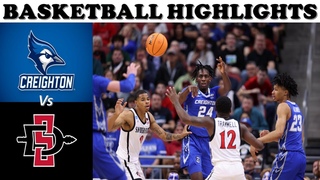 San Diego State vs Creighton Basketball Highlights March Madness Elite 8 NCAA tournament